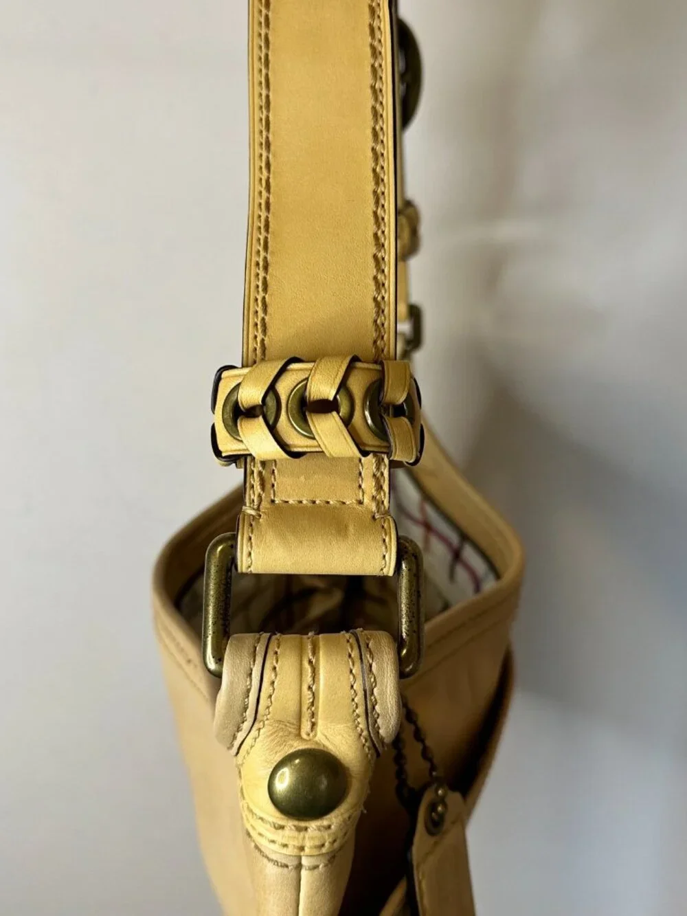 Coach Camel Leather Hobo Shoulder Bag