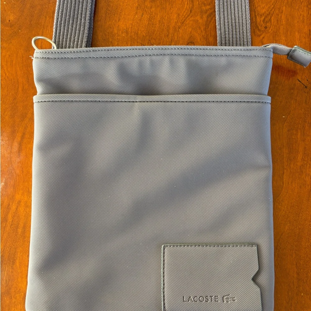 Lacoste Gray Messenger Bag Sleek Modern‎ Design