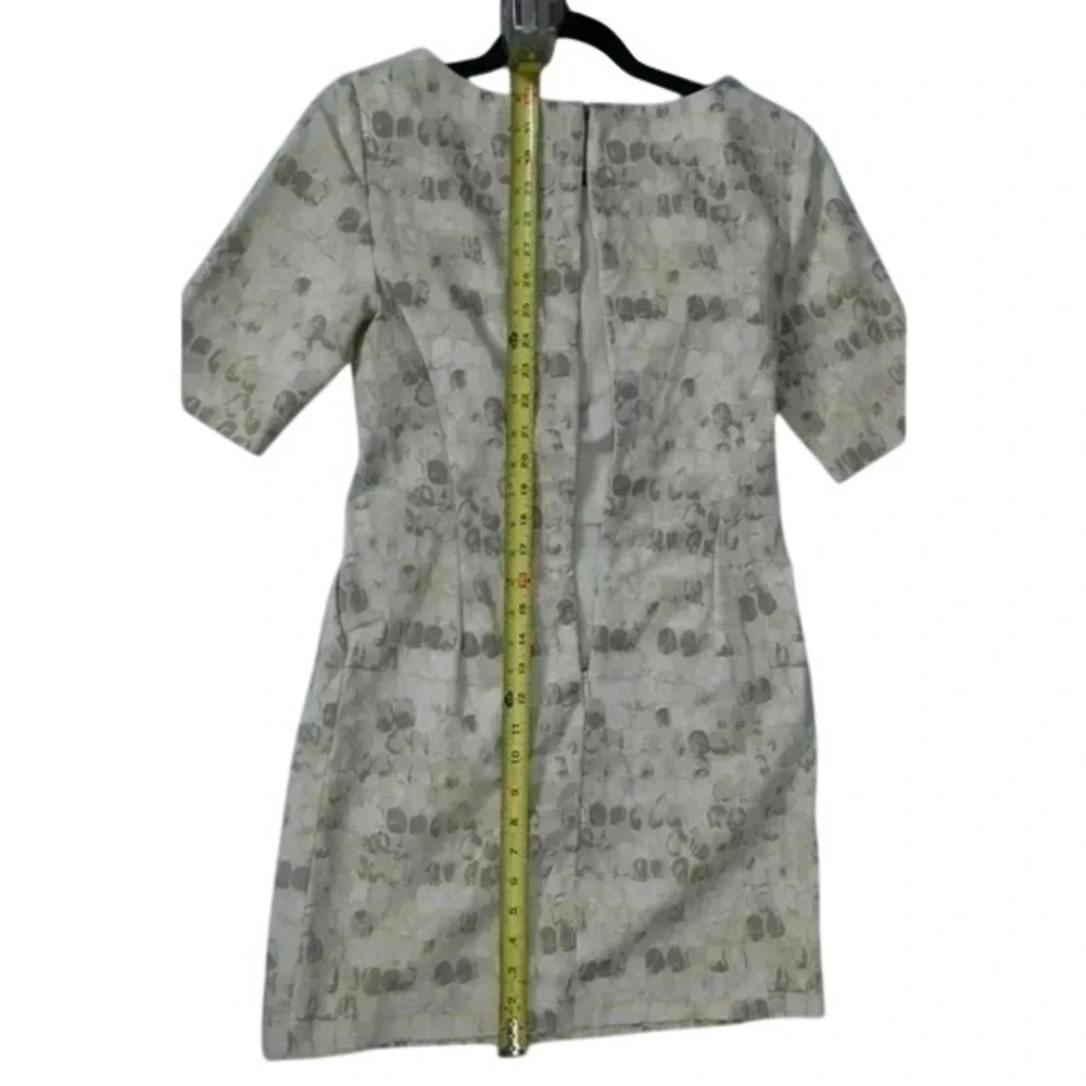 KATE SPADE SATURDAY Watercolor Dot Sheath Dress Grey‎ Boat Neck Size 2