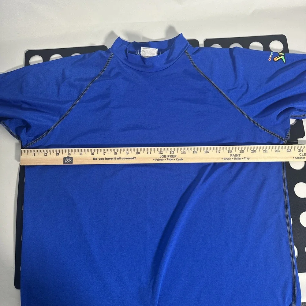 Radicool Skins 100+ Spf Rash guard Men's Shirt‎ Blue Size 2X Beach Fishing
