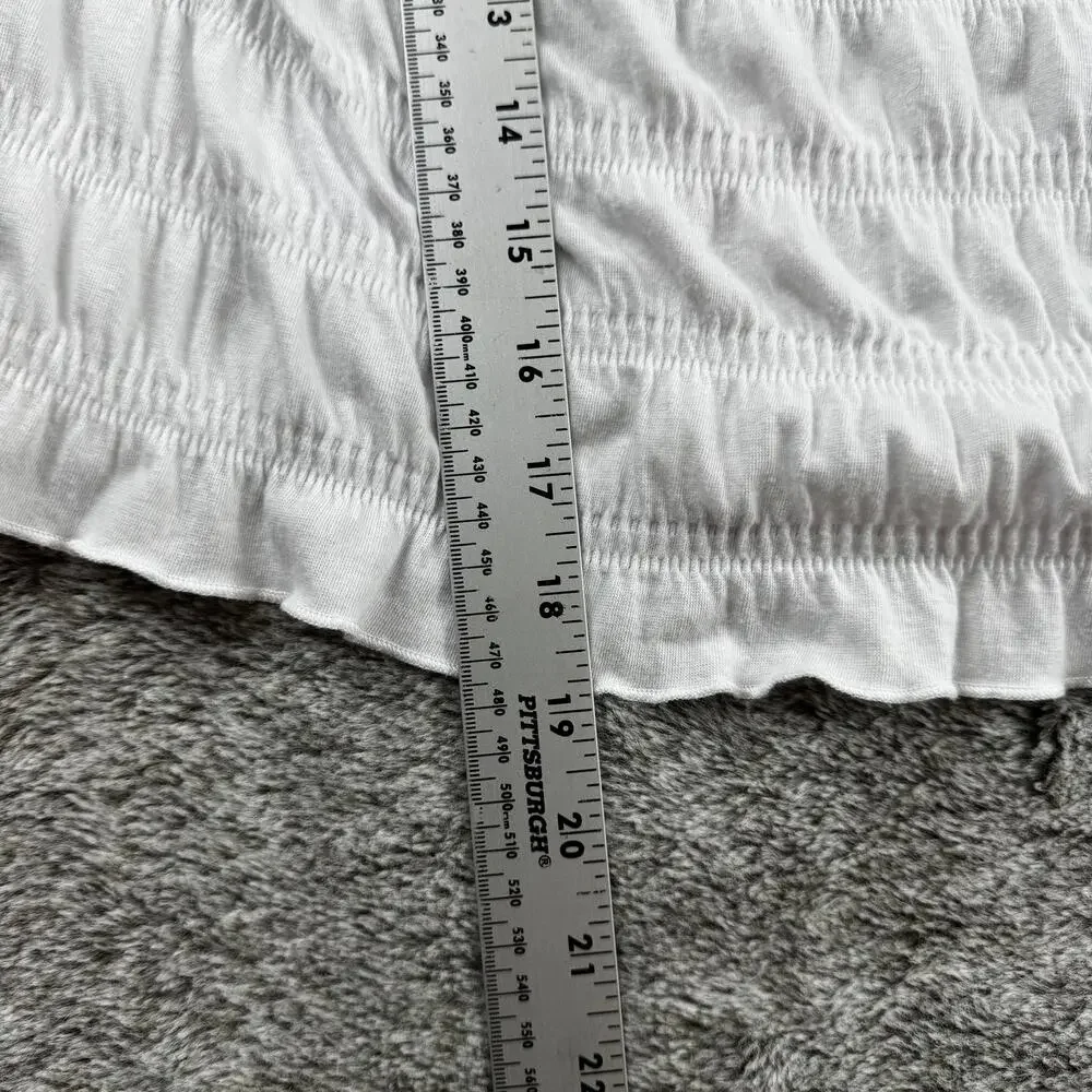 Michael Kors Smocked Off The Shoulder Top Women's Small White