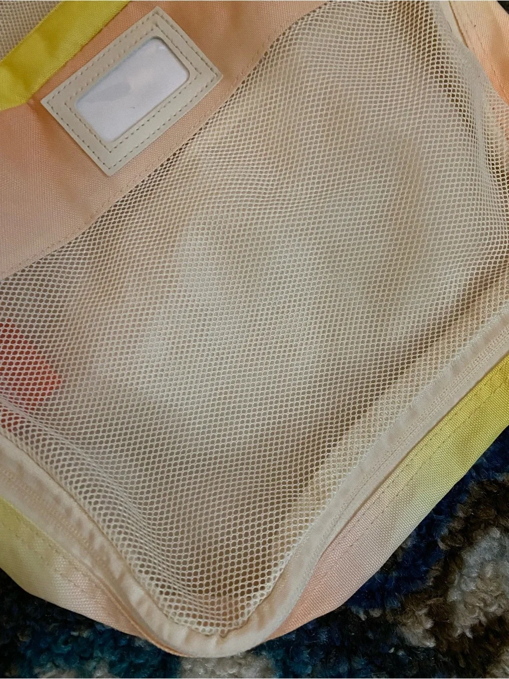 CALPAK Set of 2 Mesh Packing Cubes Travel Organizers Pastel Ombre Yellow Peach