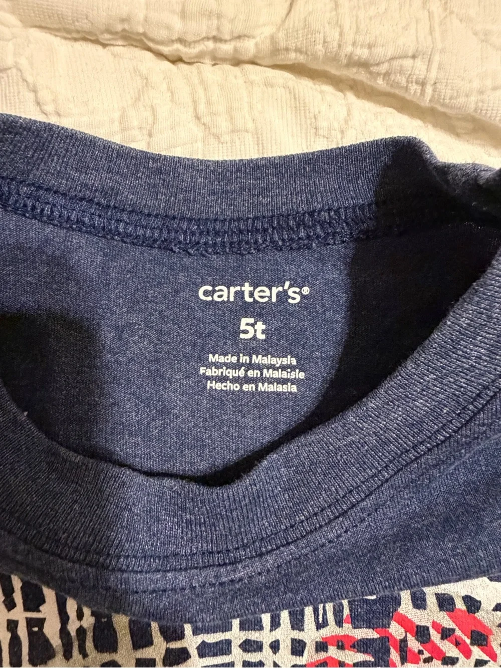3 for$5✨Carter’s Kids Navy Baseball Graphic Tee, Size 5t