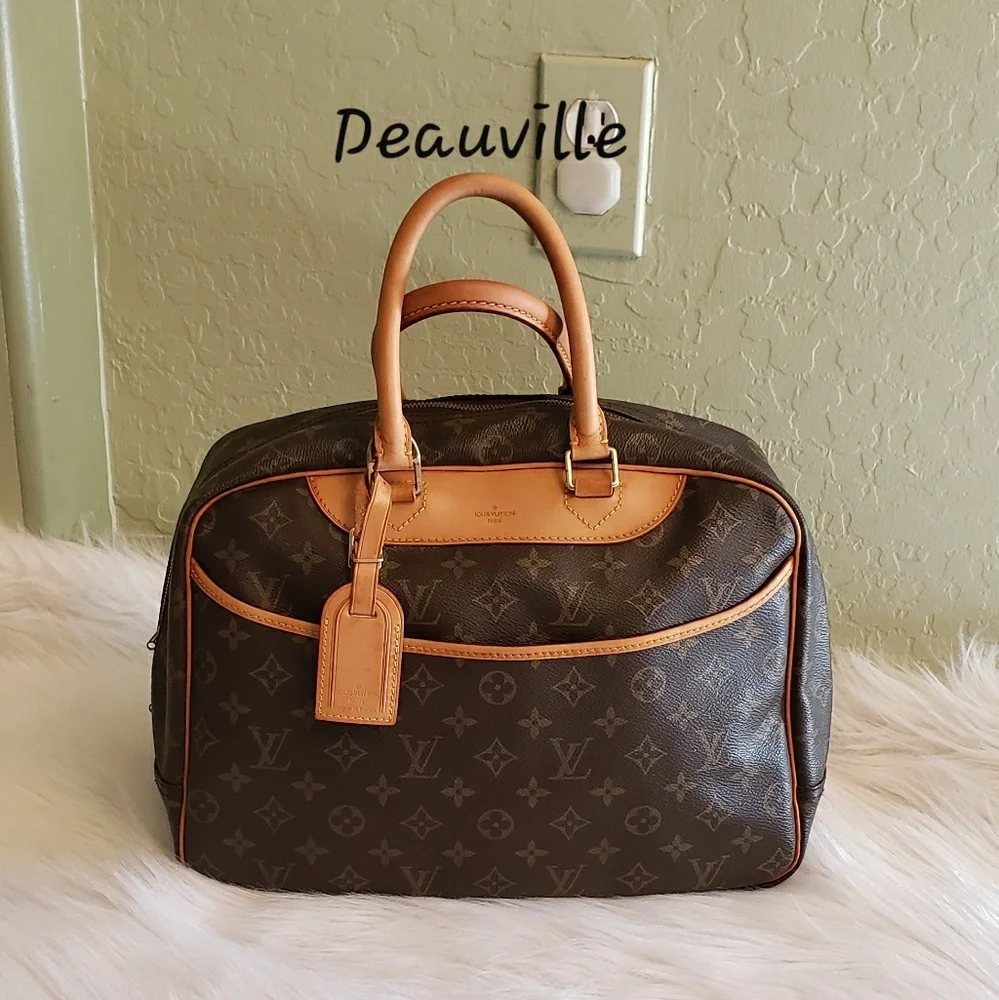 Louis Vuitton Monogram Canvas Satchel with Tan Vachetta Trim