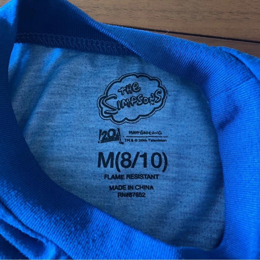 Bart Simpson Pajamas Size 8/10 M