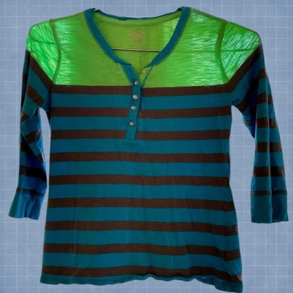 Justice stripe top