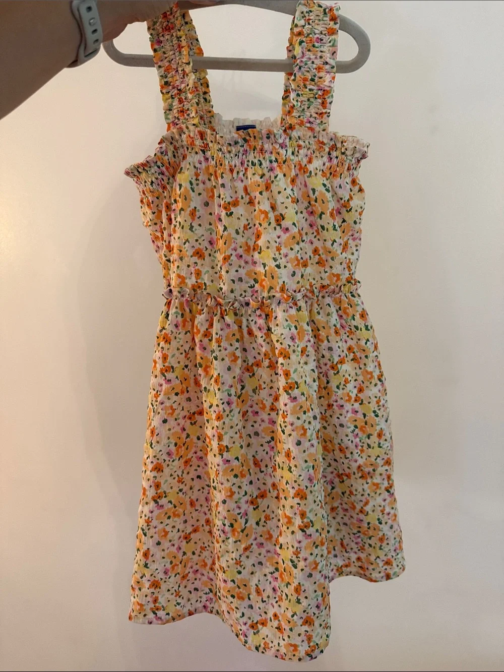 Worn Once! ✨ Girls Floral Sundress - Orange Multi • 4T