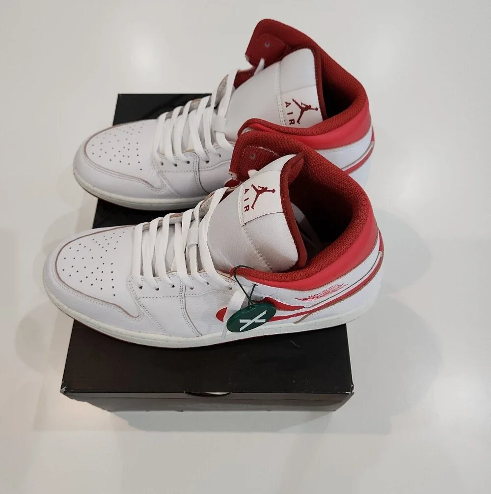 Jordan white leather