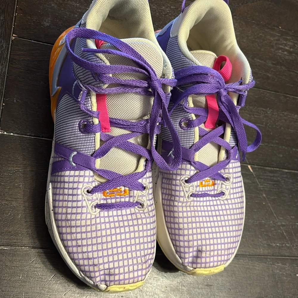 Nike LeBron Purple and Orange Sneakers size 6.5Y