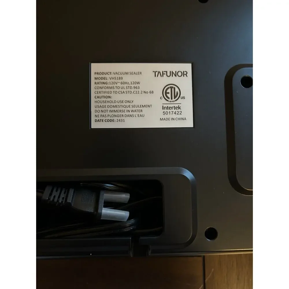 Tafunor vh5189 vacuum