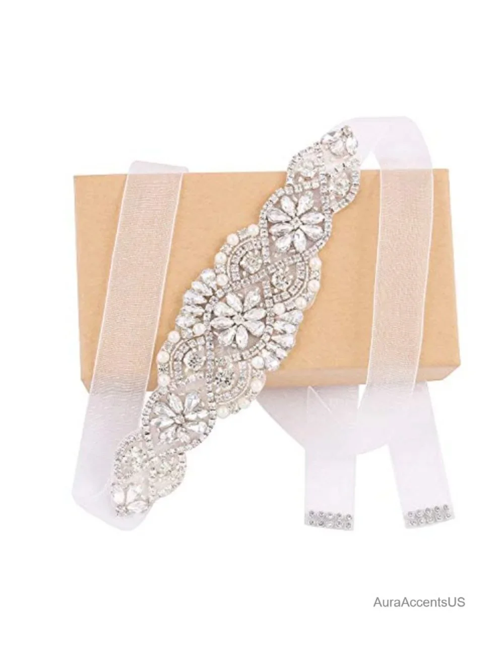 Handmade Crystal Rhinestone Wedding Sash Belt for Evening Dress