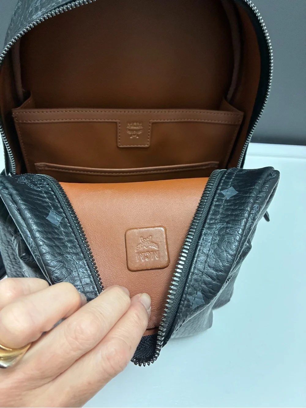 MCM monogram backpack