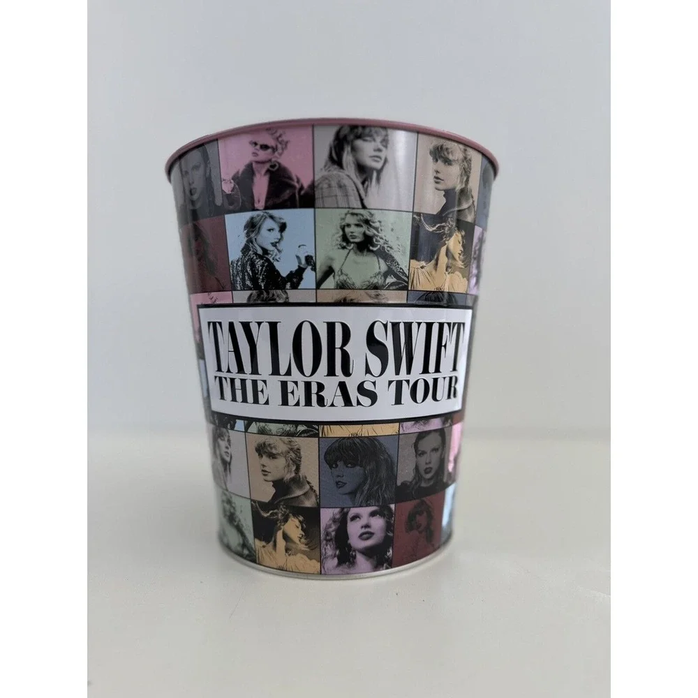 TAYLOR SWIFT BUCKET THE ERAS TOUR MOVIE Popcorn‎ Bucket Pink Tin AMC EXCLUSIVE
