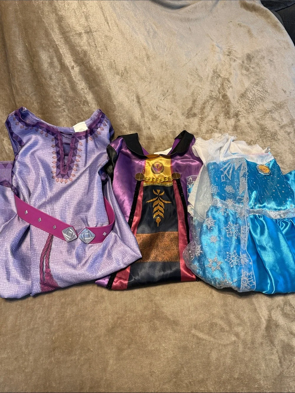 Purple and Blue Kids Princess Costume Dresses - Pack of 3