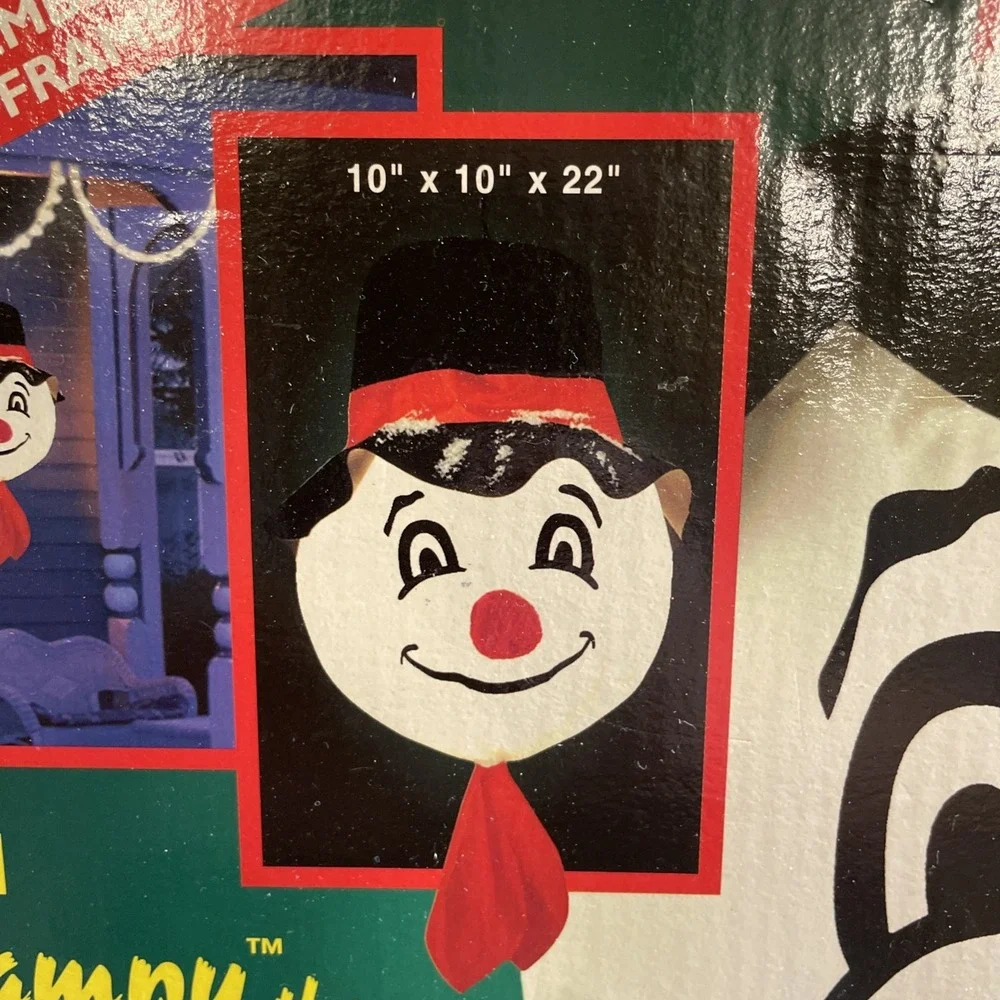 Scampy The Snowman Lighted Holiday Lantern Outdoor/Indoor Christmas‎ Display Vtg