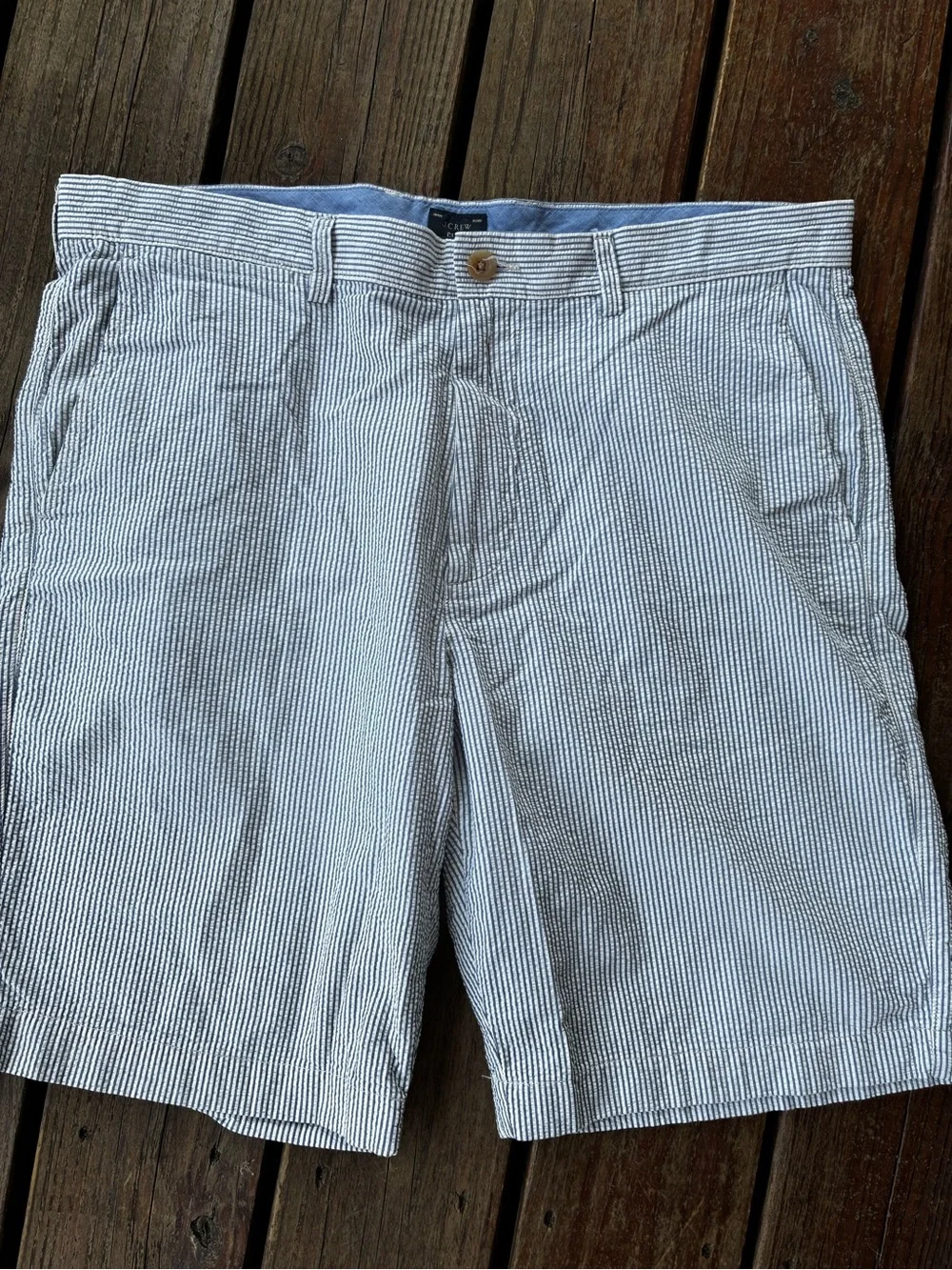 J Crew Club Seersucker Bermuda Shorts-36
