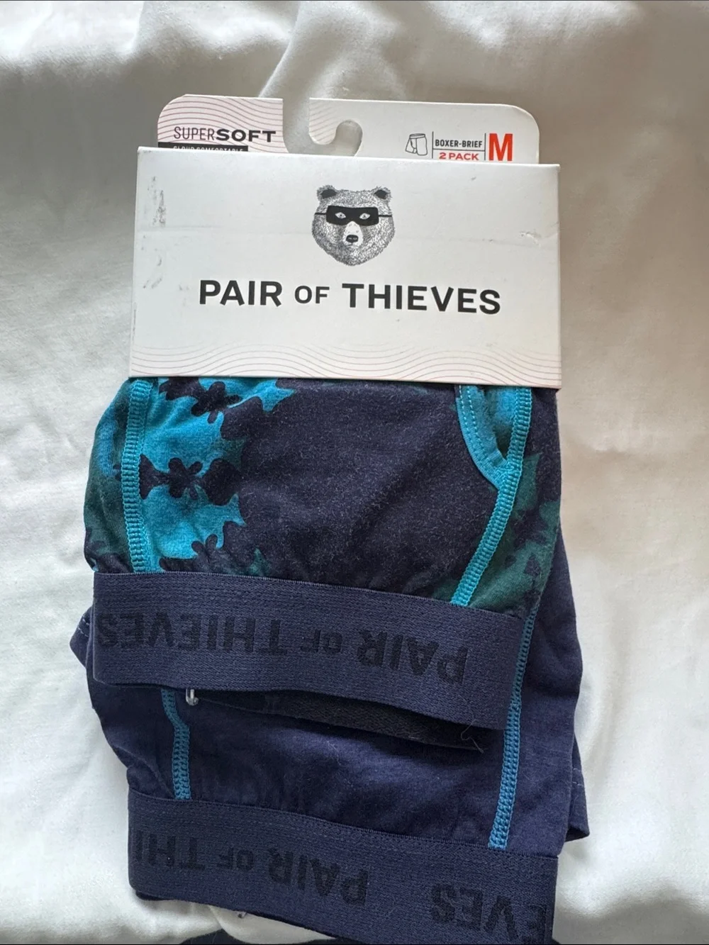 Pair of Thieves Men's Navy & Teal Boxer Briefs - Medium