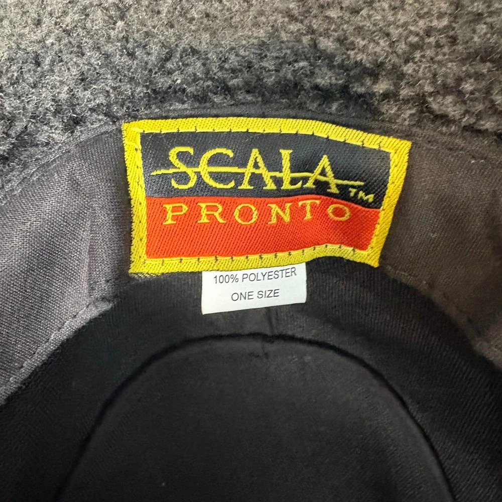 Scala Pronto Black Faux Suede Western Cowboy Hat Sherpa Trim Studded Band OS