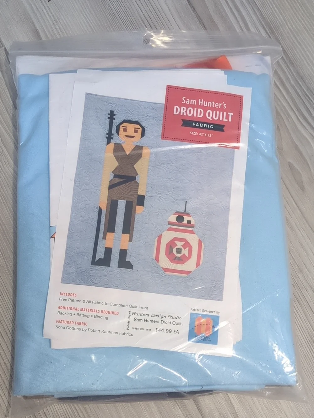 Star Wars Rey & BB-8 Quilt Pattern + Coordinating Fabric Kit Bundle 42