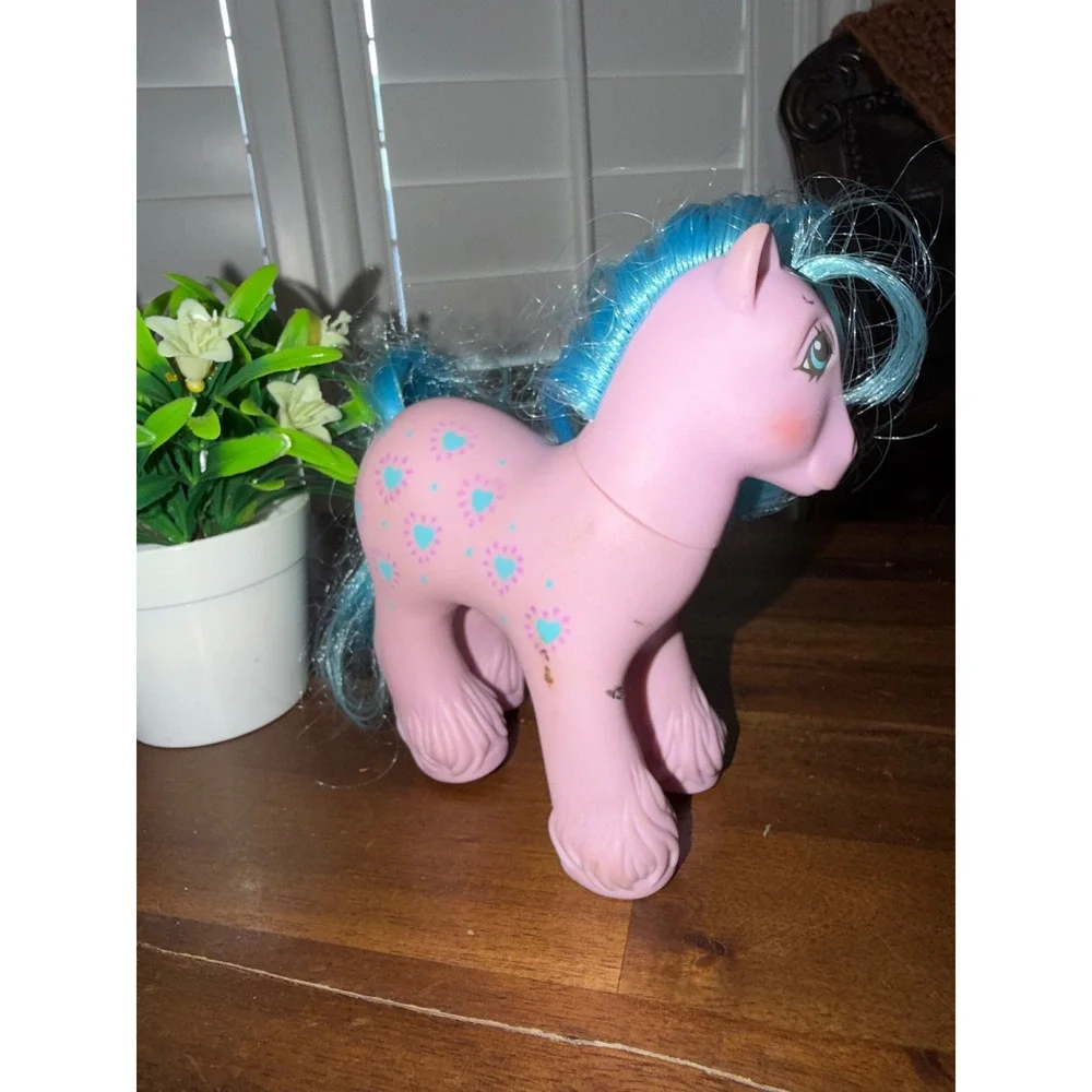 Vintage My Little Pony G1 Daddy  Bright Blue Hair Hasbro 1987 Toy