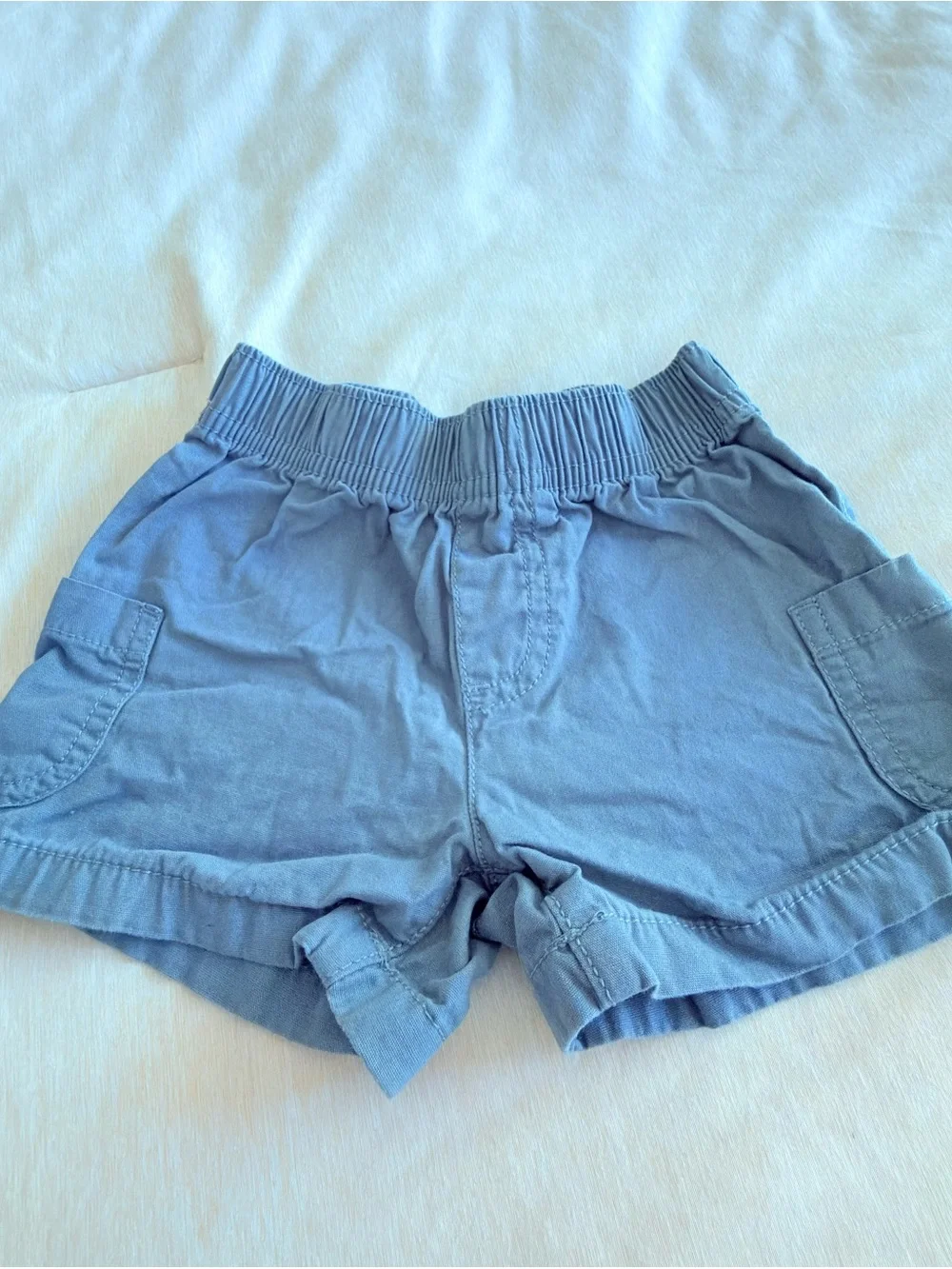 Carter's Light Blue Elastic-Waist Bermuda Shorts