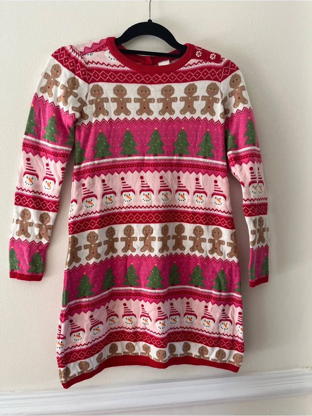 Gymboree Red Pink Orange Patterned Holiday Sweater