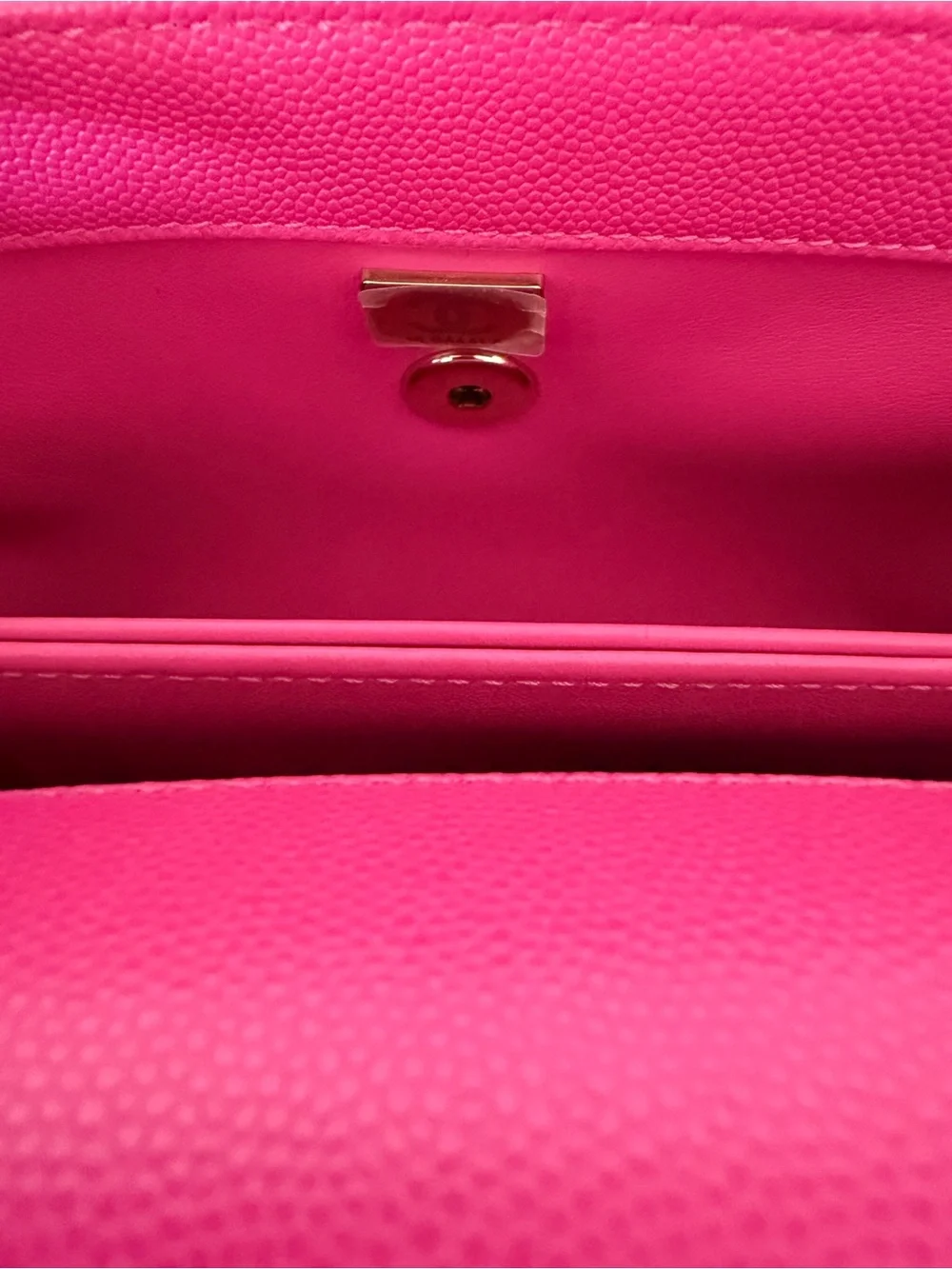 Chanel Pink Quilted Top Handle Flap Bag