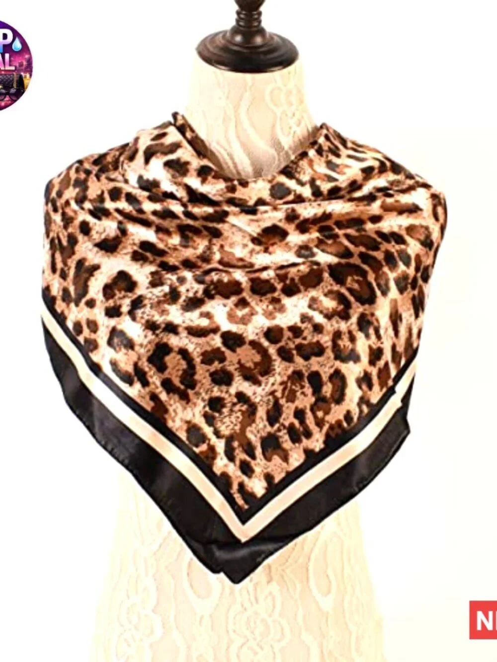 Large Square Silk Like Hair Scarf Head Wrap Satin Bandana
