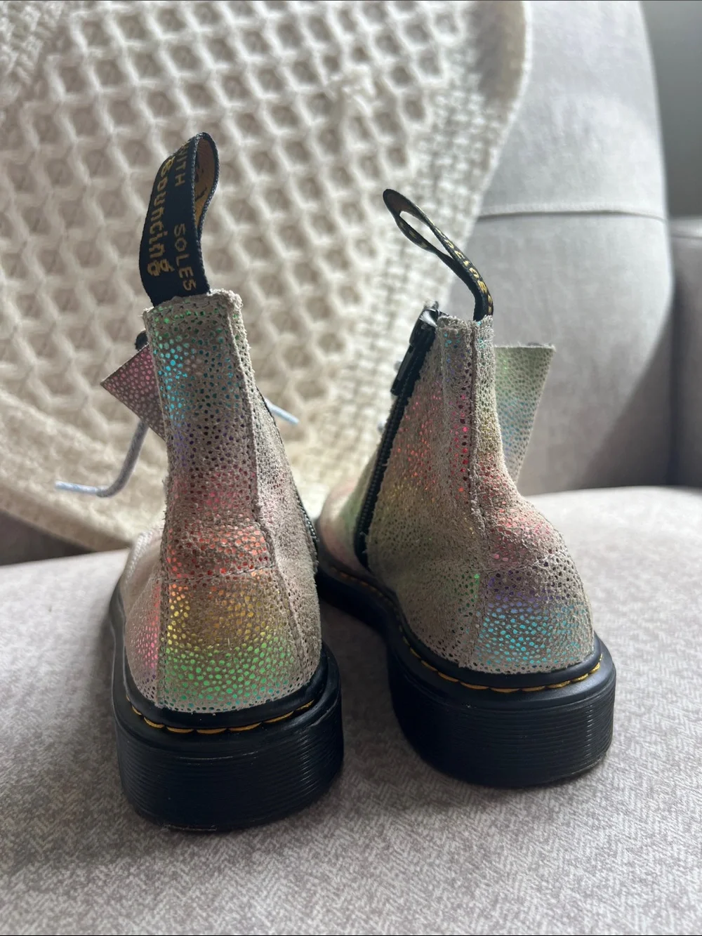 Dr. Martens shimmering iridescent