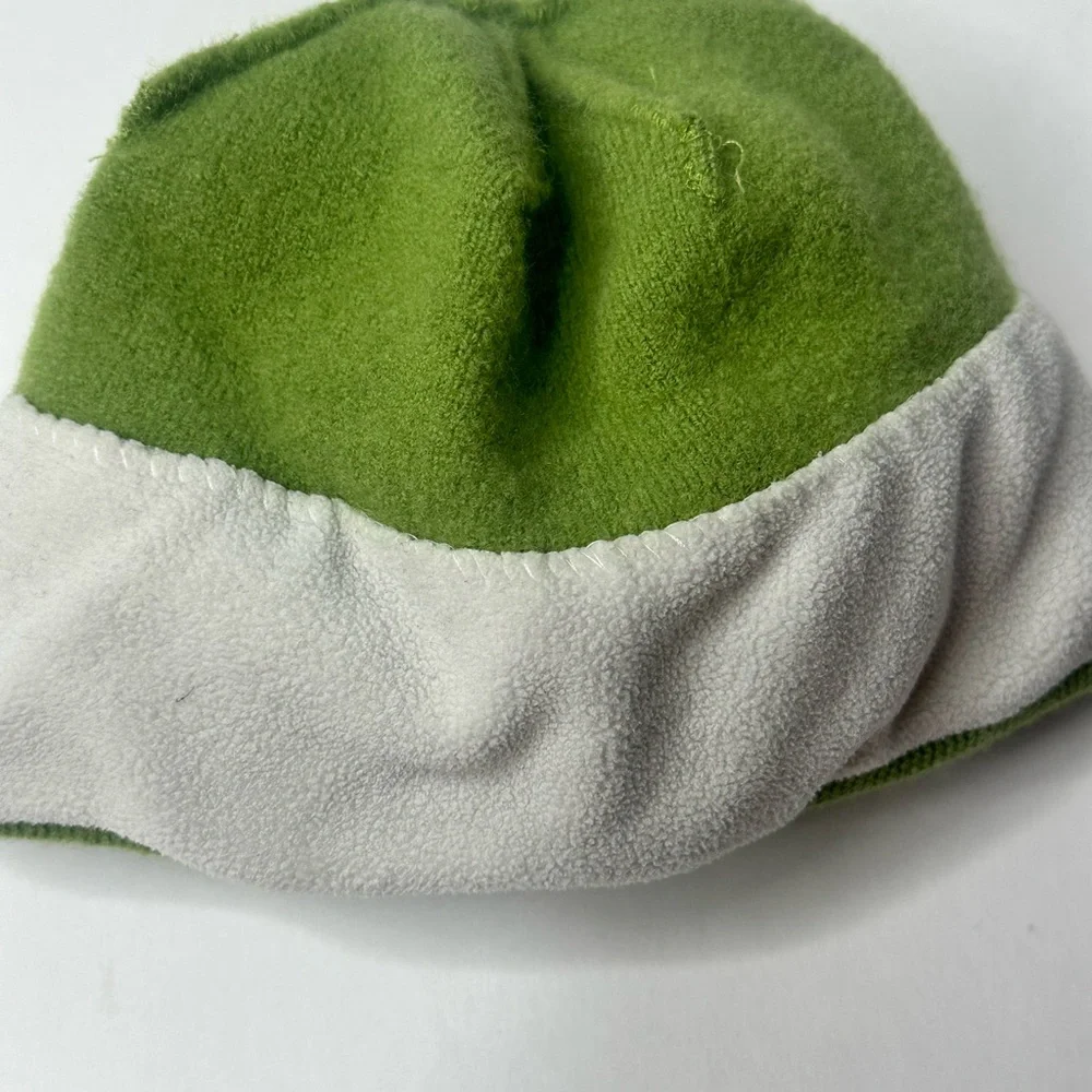 The North Face Beanie Child Infant Green Brown 100% Woolaine Thick‎ Warm Winter