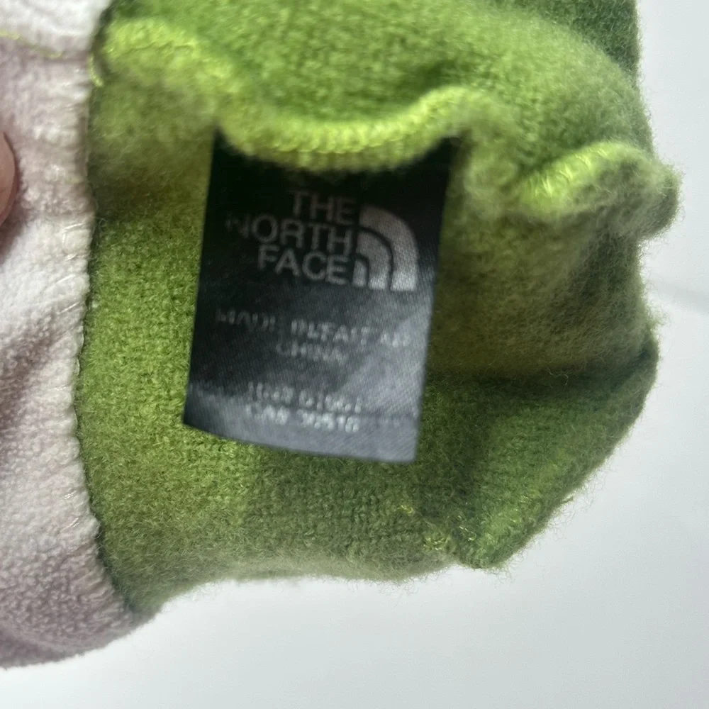 The North Face Beanie Child Infant Green Brown 100% Woolaine Thick‎ Warm Winter