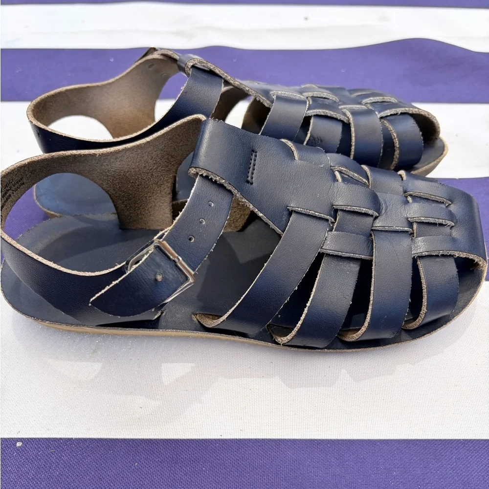 Salt Water Sandals by Hoy boys navy