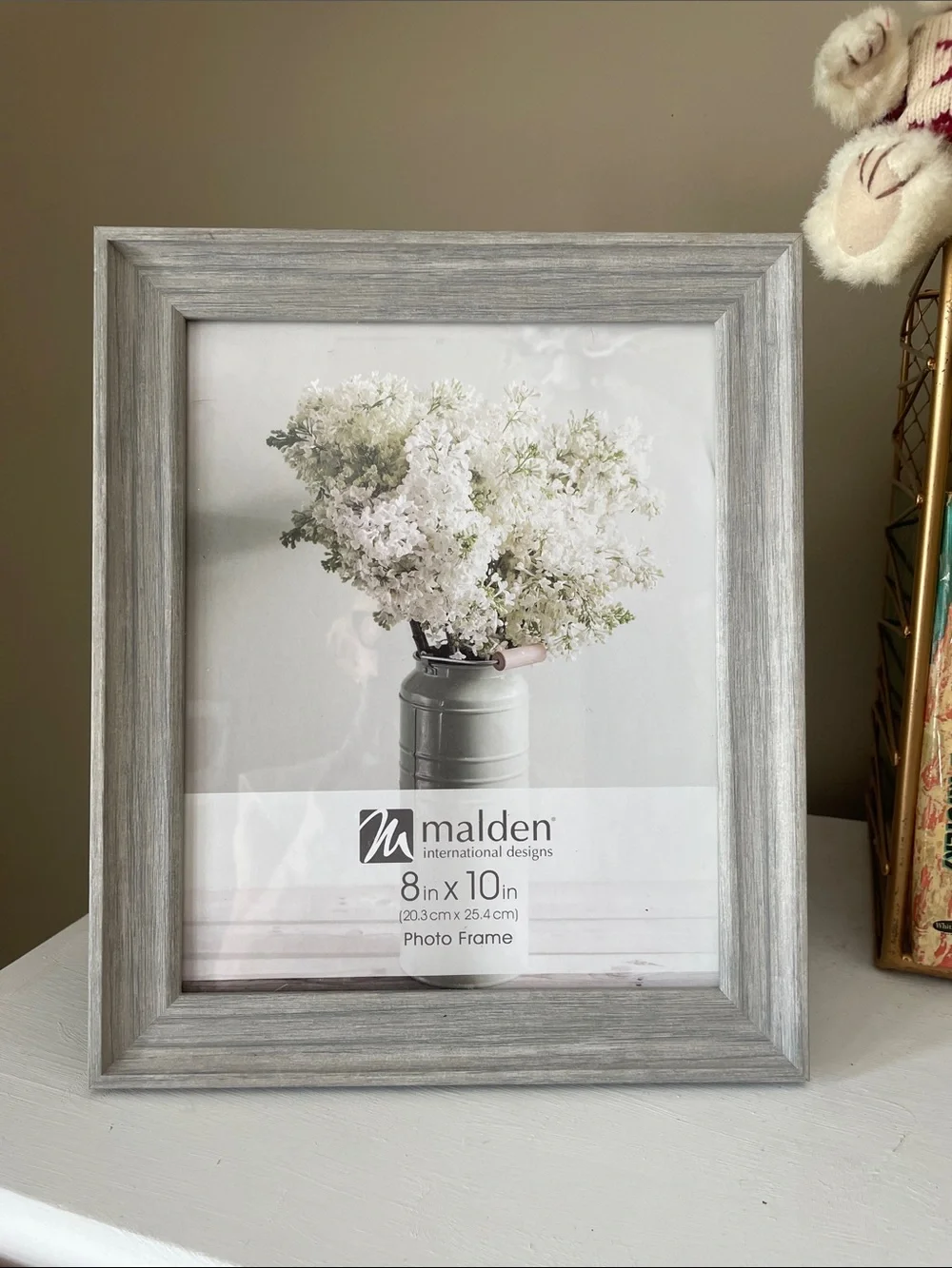 Malden Gray Woodgrain Photo Frame with Subtle Weathered Finish new