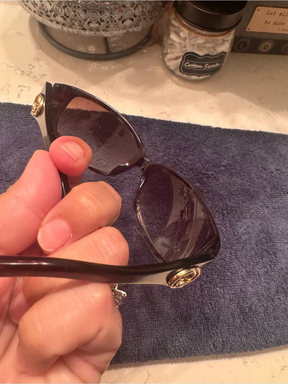 Gucci Oversized Gradient Brown/Black Women's Sunglasses