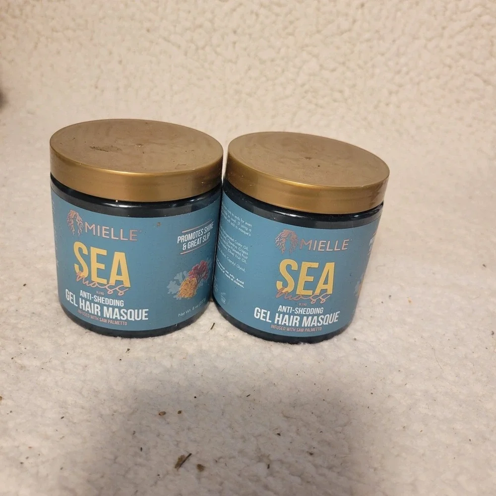 Mielle Sea Moss Anti-Shedding Gel Masque infused w/Saw Palmetto 8oz. LOT Of 2‎