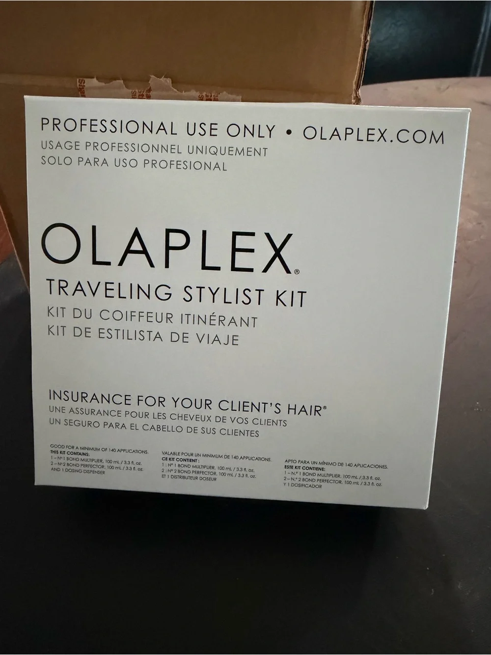 OLAPLEX branded traveling