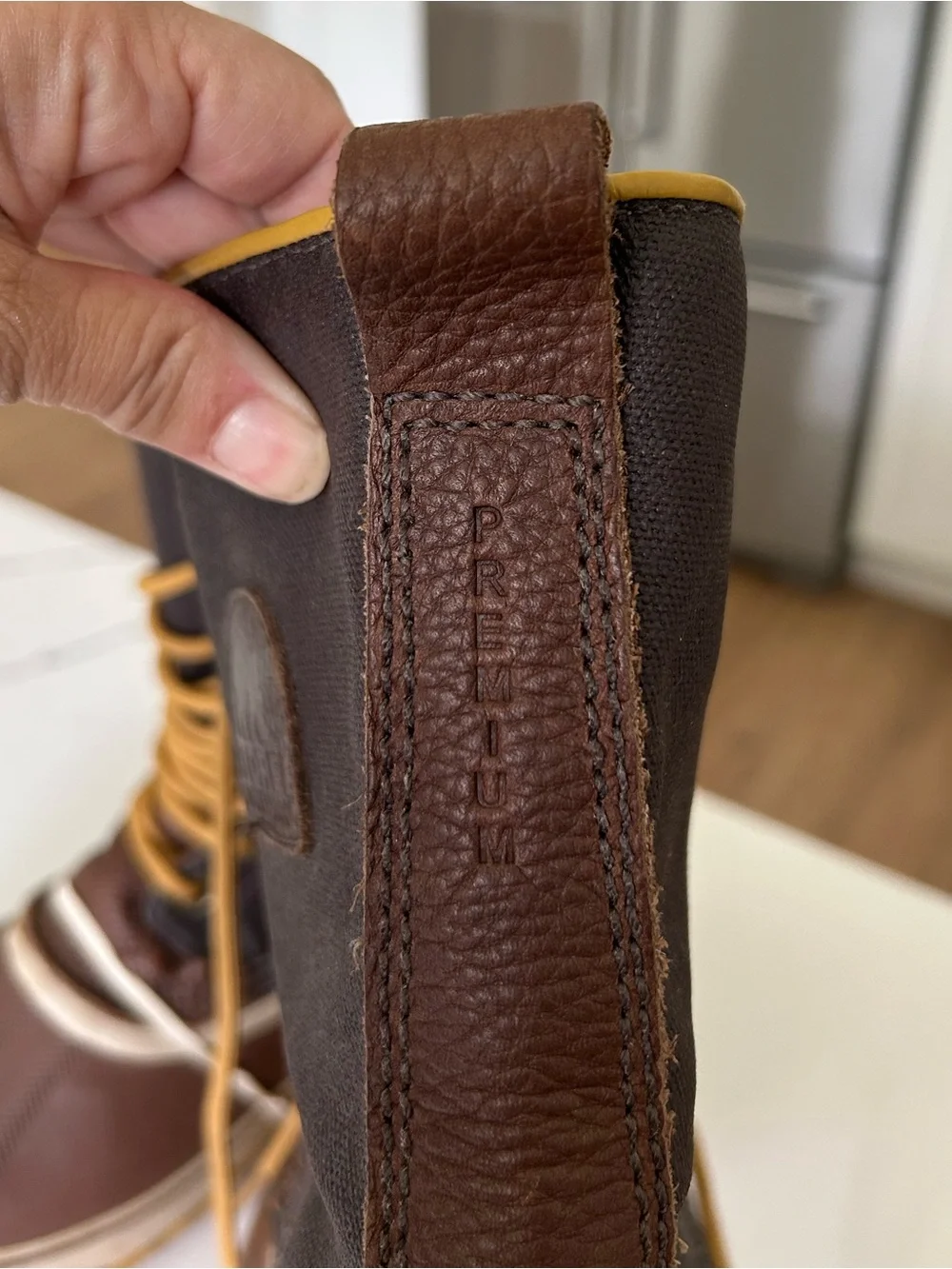 Sorel shoes seam
