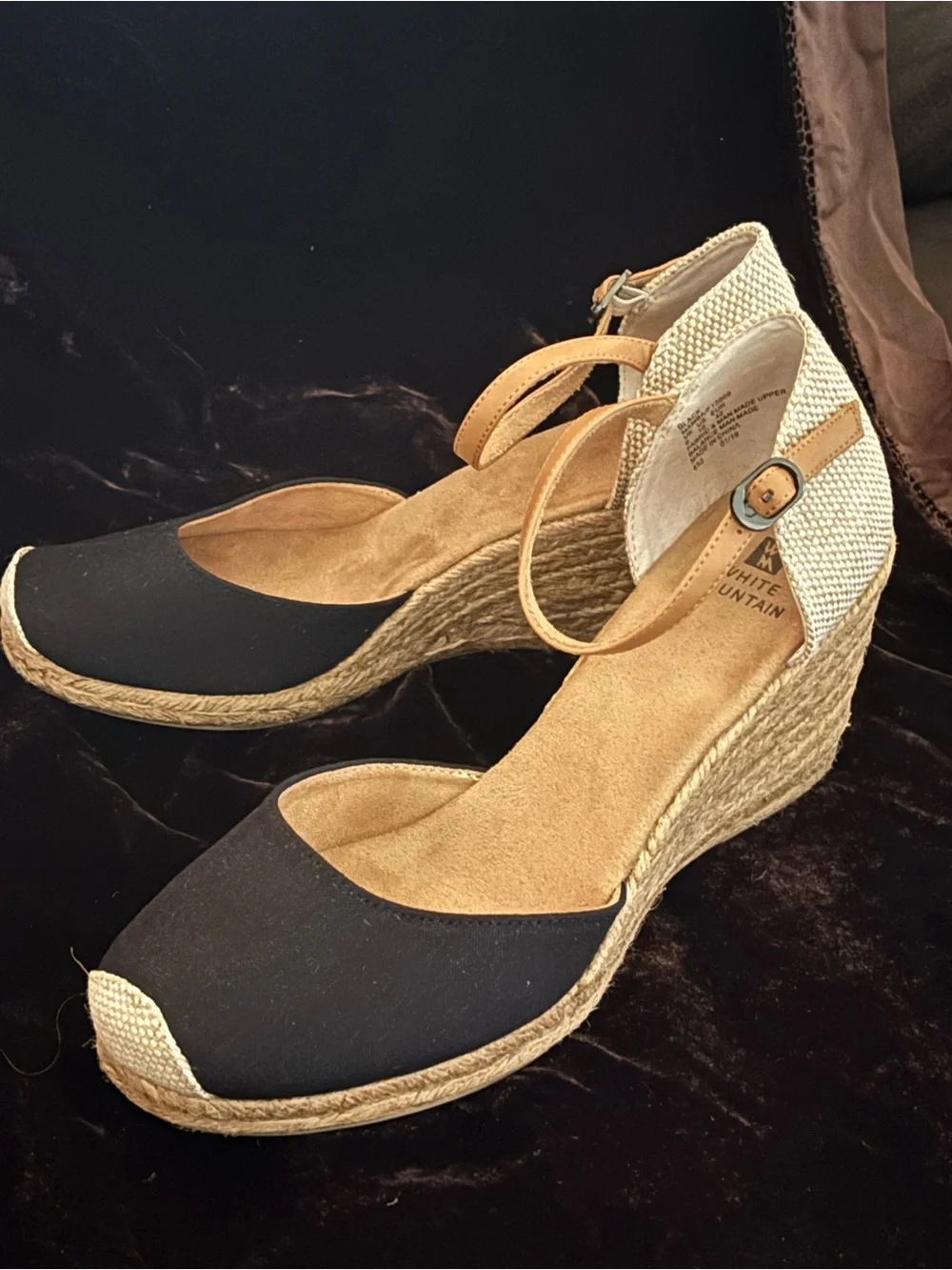 White Mountain espadrille wedges