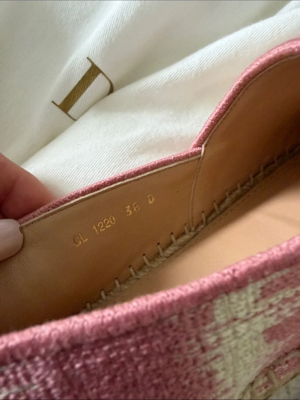 Dior Pink Canvas Espadrilles Christian Dior Paris