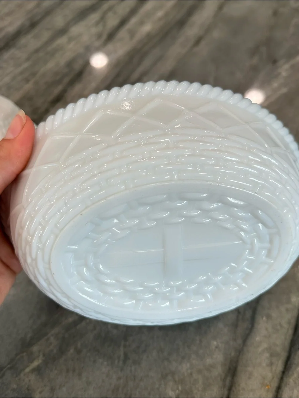 Vintage Westmoreland white milk glass 