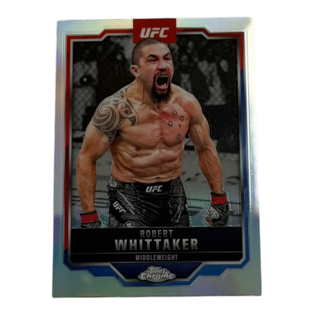 2025 Topps Chrome UFC Robert Whittaker‎ Refractor Card 78 Middleweight Silver