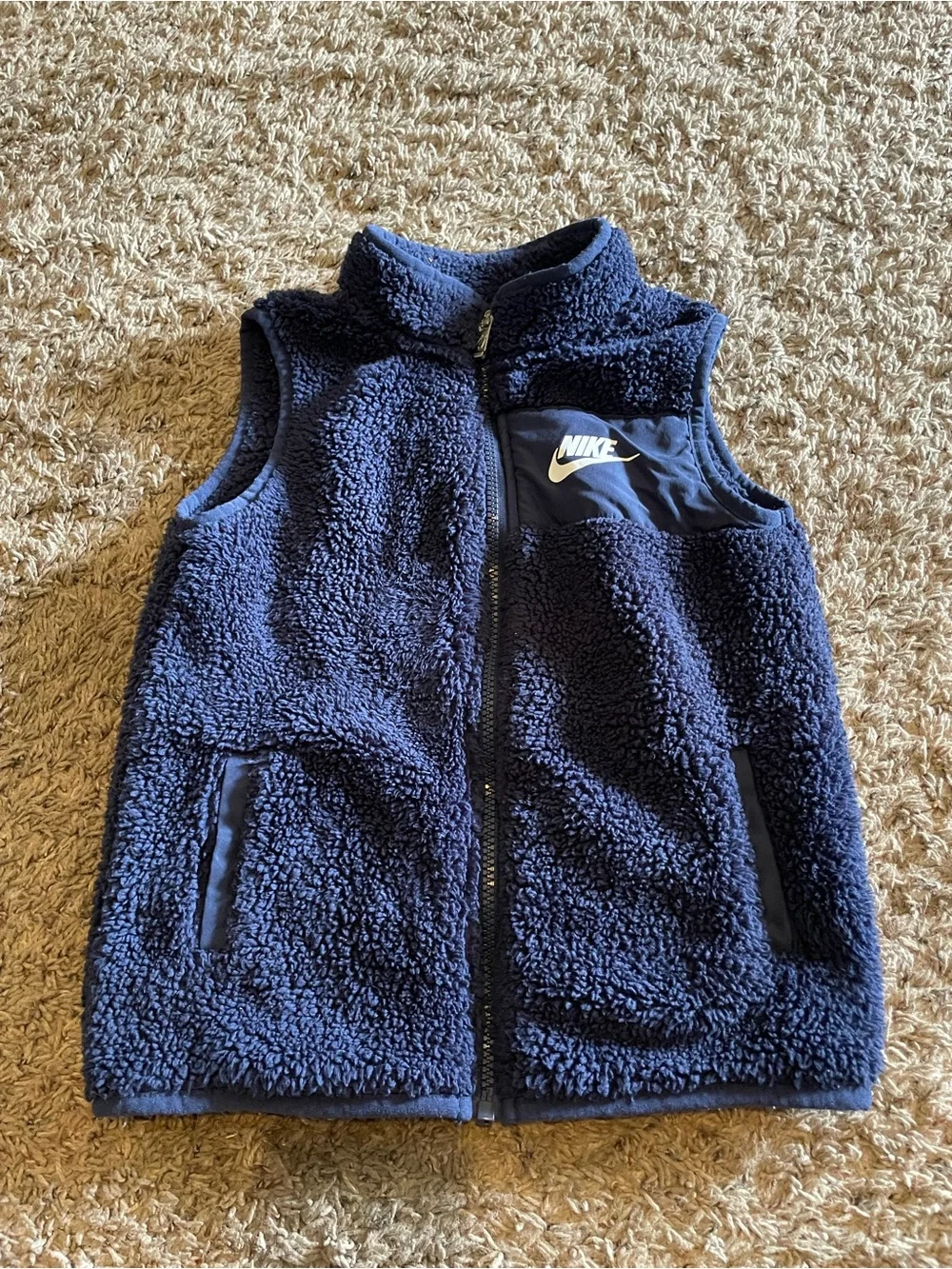 Nike Navy Blue Zip Up Vest Boys Size 6 / Medium