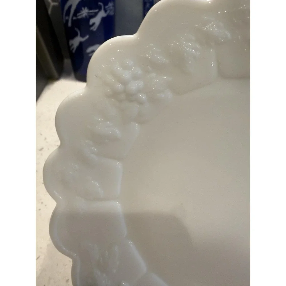 Westmoreland Paneled Grape Milk Glass 6 1/4