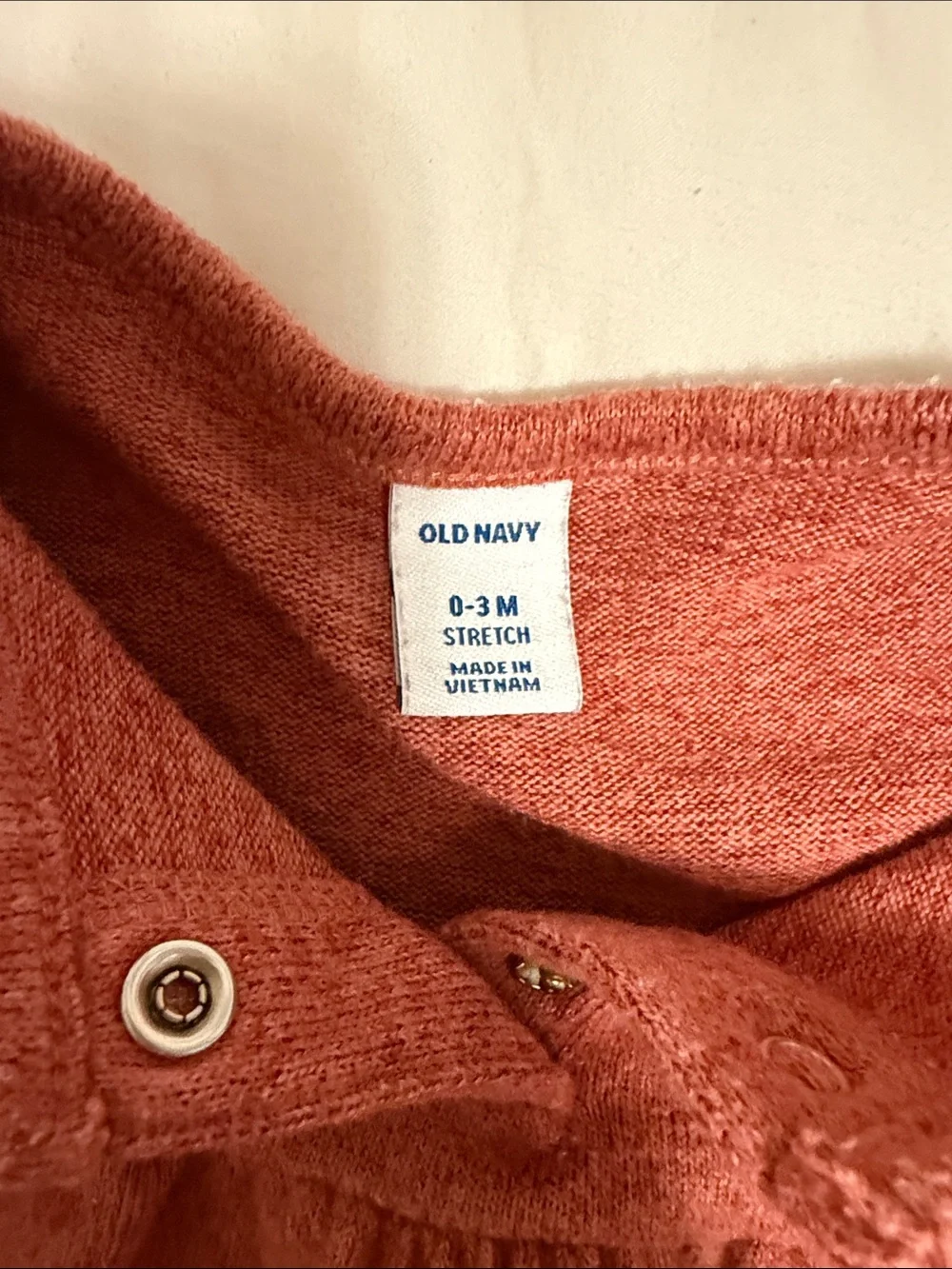 Old Navy Rust Long Sleeve Baby One-Piece Bodysuit