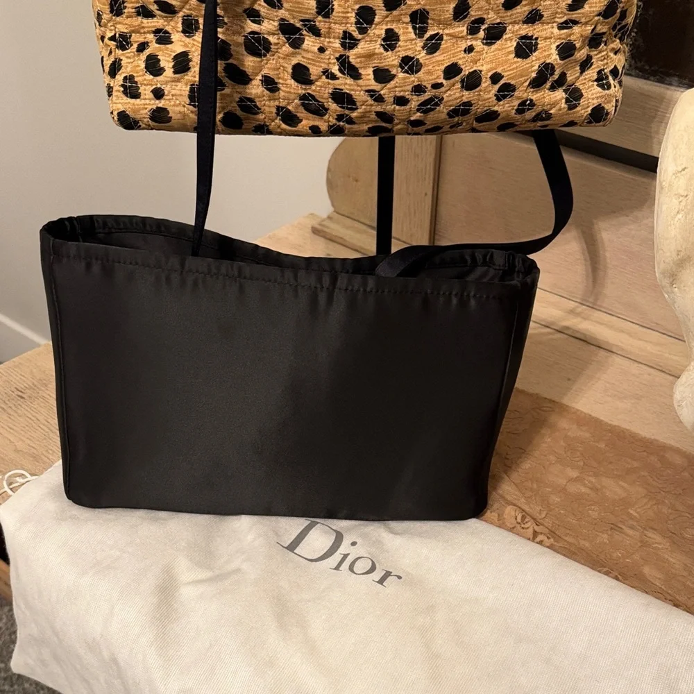 Christian Dior Lady Dior Leopard Large Satchel w/Crossbody Strap