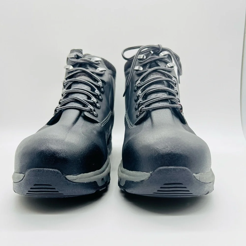 TIMBERLAND PRO 447 STEEL TOE BLACK WORK-BOOTS DOWNDRAFT 6” WATERPROOF NWOT