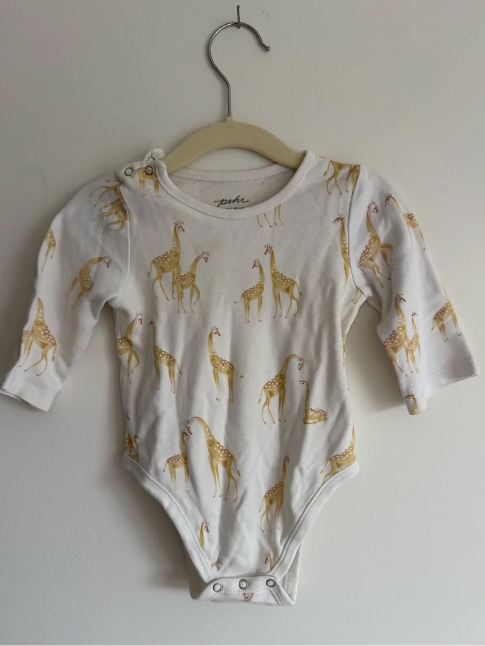 6-12m Pehr Giraffe-Print Onesie