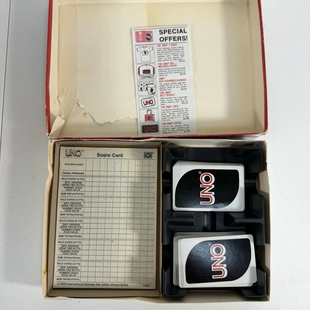 Vintage‎ UNO Deluxe Card Game 1983 Retro Family Card Game