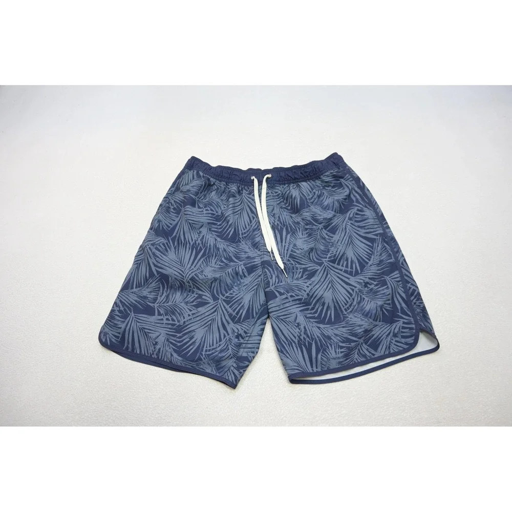 Fair Harbor Swim Shorts‎ Mens XL Navy Blue Palm Floral Board Trunks Lined