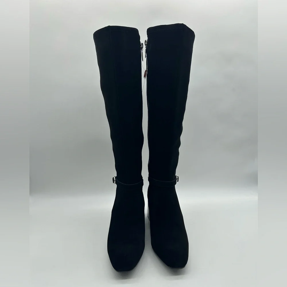 Blondo Twyla Waterproof Knee High Boots Black 6.5M Block Heel Suede Leather NWB